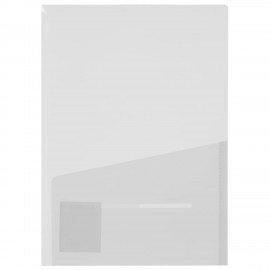 Папка-уголок 2 кармана А4 BRAUBERG SPECIAL, прозрачная, 0,18 мм, 273059