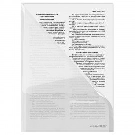 Папка-уголок 2 кармана А4 BRAUBERG SPECIAL, прозрачная, 0,18 мм, 273059