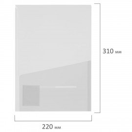 Папка-уголок 2 кармана А4 BRAUBERG SPECIAL, прозрачная, 0,18 мм, 273059