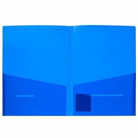 Папка-уголок 2 кармана непрозрачная А4 BRAUBERG SPECIAL, синяя, 0,18 мм, 273060