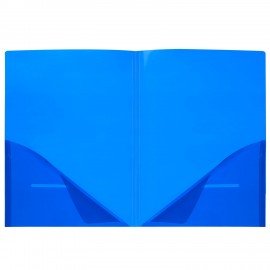 Папка-уголок 2 кармана непрозрачная А4 BRAUBERG SPECIAL, синяя, 0,18 мм, 273060