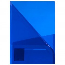 Папка-уголок 2 кармана непрозрачная А4 BRAUBERG SPECIAL, синяя, 0,18 мм, 273060