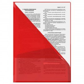 Папка-уголок 2 кармана непрозрачная А4 BRAUBERG SPECIAL, красная, 0,18 мм, 273061
