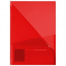 Папка-уголок 2 кармана непрозрачная А4 BRAUBERG SPECIAL, красная, 0,18 мм, 273061