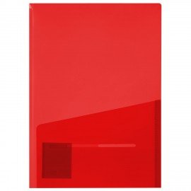 Папка-уголок 2 кармана непрозрачная А4 BRAUBERG SPECIAL, красная, 0,18 мм, 273061