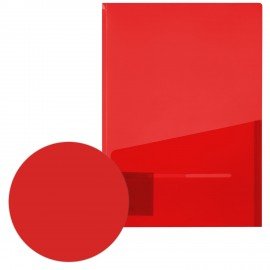 Папка-уголок 2 кармана непрозрачная А4 BRAUBERG SPECIAL, красная, 0,18 мм, 273061