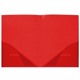 Папка-уголок 2 кармана непрозрачная А4 BRAUBERG SPECIAL, красная, 0,18 мм, 273061