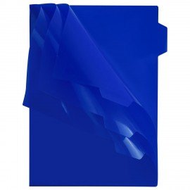Папка-уголок 3 отделения жесткая непрозрачная А4 BRAUBERG SPECIAL, синяя, 0,15 мм, 273063