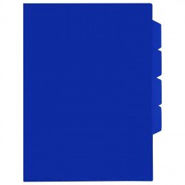 Папка-уголок 3 отделения жесткая непрозрачная А4 BRAUBERG SPECIAL, синяя, 0,15 мм, 273063