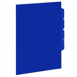 Папка-уголок 3 отделения жесткая непрозрачная А4 BRAUBERG SPECIAL, синяя, 0,15 мм, 273063