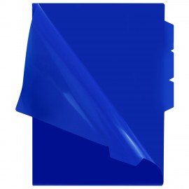 Папка-уголок 3 отделения жесткая непрозрачная А4 BRAUBERG SPECIAL, синяя, 0,15 мм, 273063