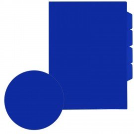 Папка-уголок 3 отделения жесткая непрозрачная А4 BRAUBERG SPECIAL, синяя, 0,15 мм, 273063