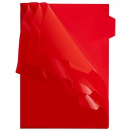 Папка-уголок 3 отделения жесткая непрозрачная А4 BRAUBERG SPECIAL, красная, 0,15 мм, 273064