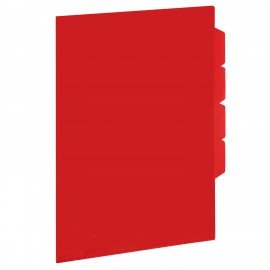 Папка-уголок 3 отделения жесткая непрозрачная А4 BRAUBERG SPECIAL, красная, 0,15 мм, 273064