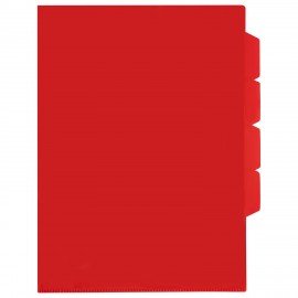 Папка-уголок 3 отделения жесткая непрозрачная А4 BRAUBERG SPECIAL, красная, 0,15 мм, 273064