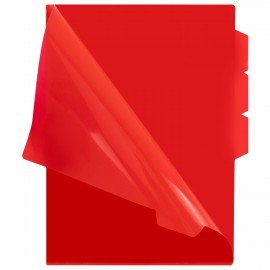 Папка-уголок 3 отделения жесткая непрозрачная А4 BRAUBERG SPECIAL, красная, 0,15 мм, 273064