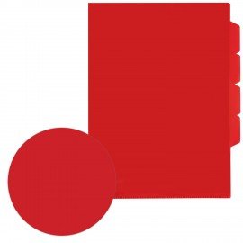 Папка-уголок 3 отделения жесткая непрозрачная А4 BRAUBERG SPECIAL, красная, 0,15 мм, 273064