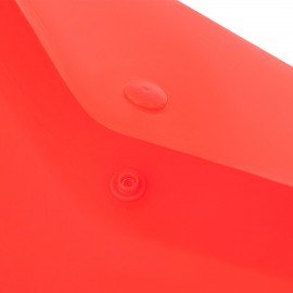 Папка-конверт с кнопкой прозрачная А4 BRAUBERG UNIVERSAL, вертикальная, красная, 0,15 мм, 273077