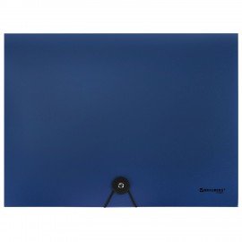 Папка-короб на резинках СИНЯЯ, А4, BRAUBERG, 40 мм, 0,8 мм, 273081