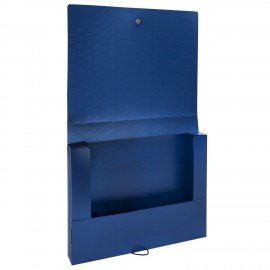 Папка-короб на резинках СИНЯЯ, А4, BRAUBERG, 40 мм, 0,8 мм, 273081