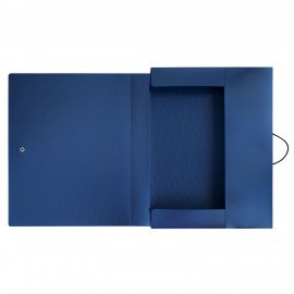 Папка-короб на резинках СИНЯЯ, А4, BRAUBERG, 40 мм, 0,8 мм, 273081