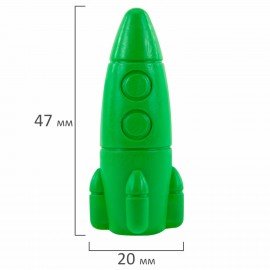 Восковые мелки фигурные BRAUBERG KIDS "РАКЕТА", НАБОР 12 цветов + НАКЛЕЙКИ В ПОДАРОК!, 273082