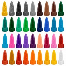 Восковые мелки фигурные BRAUBERG KIDS "РАКЕТА", НАБОР 36 цветов + НАКЛЕЙКИ В ПОДАРОК!, 273084