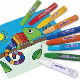 Восковые мелки утолщенные на масляной основе ЮНЛАНДИЯ "ДОМИКИ", 12 цветов, 273090