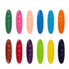 Восковые мелки фигурные BRAUBERG KIDS "Батоны", 12 цветов, 273093