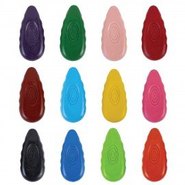 Восковые мелки фигурные BRAUBERG KIDS "Капельки", 12 цветов, 273094