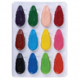Восковые мелки фигурные BRAUBERG KIDS "Капельки", 12 цветов, 273094