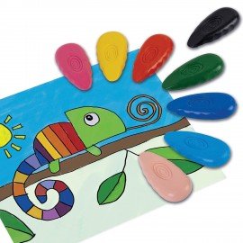 Восковые мелки фигурные BRAUBERG KIDS "Капельки", 12 цветов, 273094