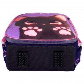 Ранец BRAUBERG PREMIUM, 2 отделения, с брелоком, "Paw prints", велюровая панель, 38х29х16 см, 273098