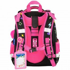 Ранец BRAUBERG PREMIUM, 2 отделения, с брелоком, "Headphones", велюровая нашивка, 38х29х16 см, 273100