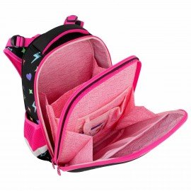 Ранец BRAUBERG PREMIUM, 2 отделения, с брелоком, "Headphones", велюровая нашивка, 38х29х16 см, 273100