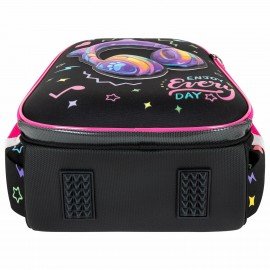 Ранец BRAUBERG PREMIUM, 2 отделения, с брелоком, "Headphones", велюровая нашивка, 38х29х16 см, 273100