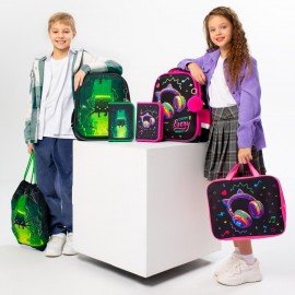 Ранец BRAUBERG PREMIUM, 2 отделения, с брелоком, "Digital spider", LED-ЛАМПОЧКИ, 38х29х16 см, 273101