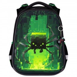 Ранец BRAUBERG PREMIUM, 2 отделения, с брелоком, "Digital spider", LED-ЛАМПОЧКИ, 38х29х16 см, 273101