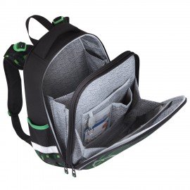 Ранец BRAUBERG PREMIUM, 2 отделения, с брелоком, "Digital spider", LED-ЛАМПОЧКИ, 38х29х16 см, 273101