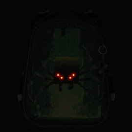 Ранец BRAUBERG PREMIUM, 2 отделения, с брелоком, "Digital spider", LED-ЛАМПОЧКИ, 38х29х16 см, 273101