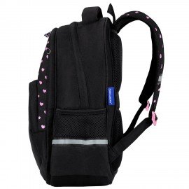 Рюкзак BRAUBERG SOFT, 2 отделения, 3 кармана, "Cool cat", СВЕТЯЩИЙСЯ, 40х31х15 см, 273118