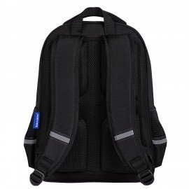 Рюкзак BRAUBERG SOFT, 2 отделения, 3 кармана, "Dark night", СВЕТООТРАЖАЮЩИЙ ПРИНТ, 40х31х15 см, 273119