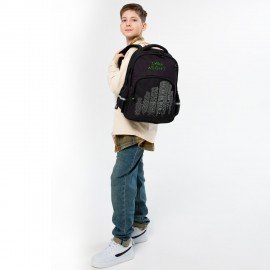 Рюкзак BRAUBERG SOFT, 2 отделения, 3 кармана, "Dark night", СВЕТООТРАЖАЮЩИЙ ПРИНТ, 40х31х15 см, 273119