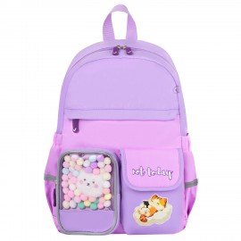 Рюкзак BRAUBERG PASTEL с термонашивками в комплекте, "Not today", сиреневый, 40х29х14 см, 273127