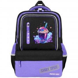 Рюкзак BRAUBERG STAR, 1 отделение, 5 карманов, "Spaceshake", черный, 40x29x13 см, 273131