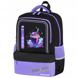 Рюкзак BRAUBERG STAR, 1 отделение, 5 карманов, "Spaceshake", черный, 40x29x13 см, 273131