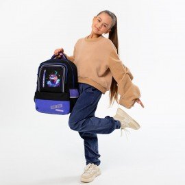 Рюкзак BRAUBERG STAR, 1 отделение, 5 карманов, "Spaceshake", черный, 40x29x13 см, 273131