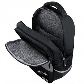 Рюкзак BRAUBERG STAR, 1 отделение, 5 карманов, "Watch out", черный, 40x29x13 см, 273132