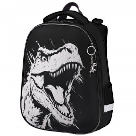 Ранец BRAUBERG SHINY, 2 отделения, с брелком, Scary dino, СВЕТЯЩИЙСЯ РИСУНОК, 38х28х14 см, 273143
