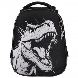 Ранец BRAUBERG SHINY, 2 отделения, с брелком, Scary dino, СВЕТЯЩИЙСЯ РИСУНОК, 38х28х14 см, 273143